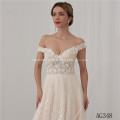 cheap plus size off shoulder lace pearls Long bride women alibaba celebrity pearl Maternity wedding dresses